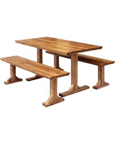 1.5m Dining Table Bench Set