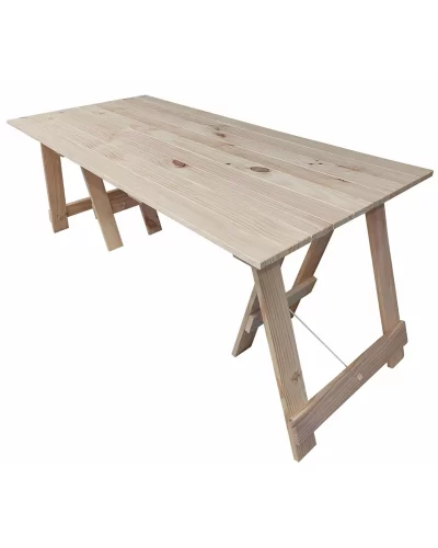 Unstained Trestle Tables